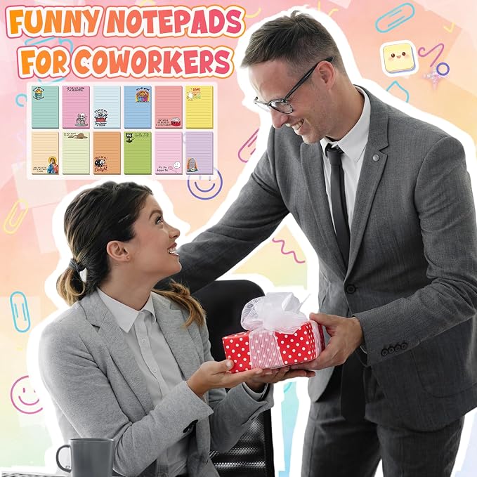 12 Pack Funny Notepads, 5x3 Inches Sarcastic Note Pads Memo Fun Office Gifts - Image 4