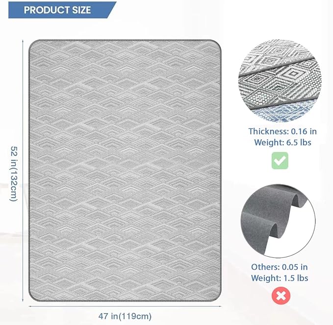 Chair Mat for Hardwood & Tile Floor, Anti Slip, Floor Protector for Home Office - Image 2