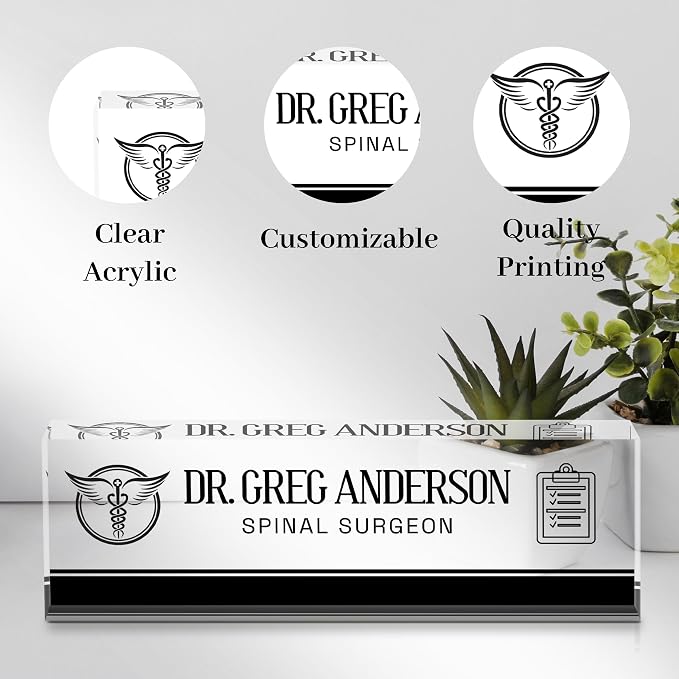 Desk Name Plate Personalized, Doctor Name Plate - Image 4
