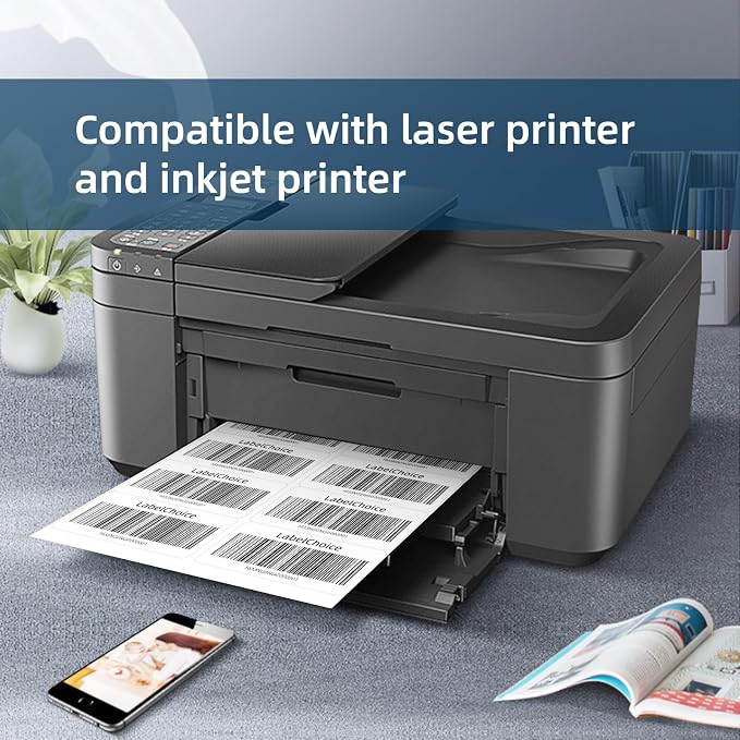 500 Sheets 5000 Pcs 2”x4” 10 Up Shipping Address Labels Compatible - Image 3