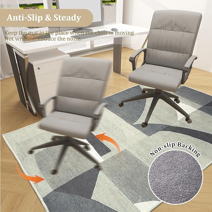 Office Chair Mat for Hardwood Floor, Machine Wash - Image 5