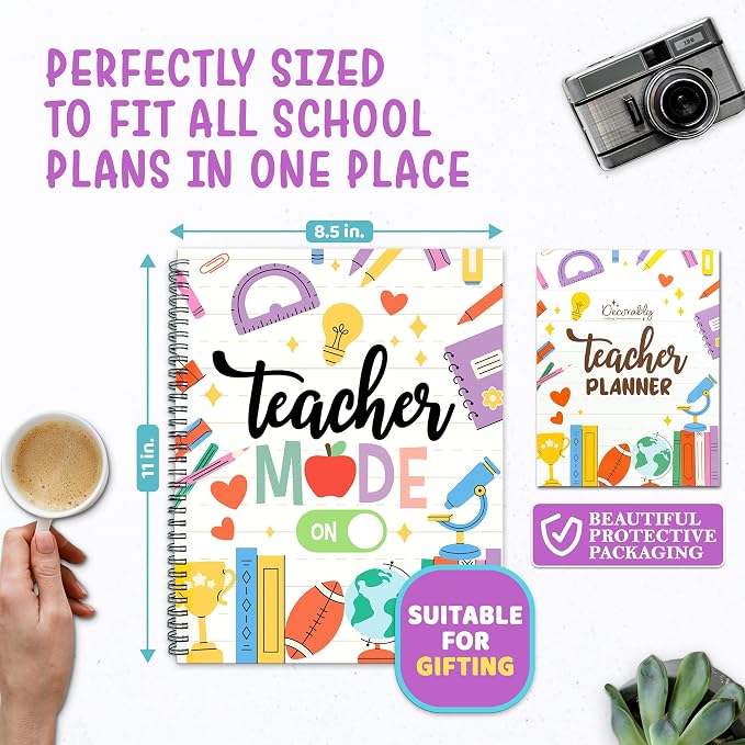 Decorably Undated Teacher Planner 2026-2027, Lesson Plan Book & Calendar | - Image 7