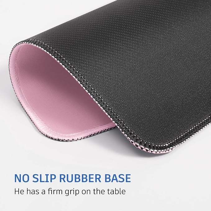 Pink Mouse Pad, Nice and Cute Mouse Pad, Splash-Proof Textured 10.2 x 8.2Inch - Image 4