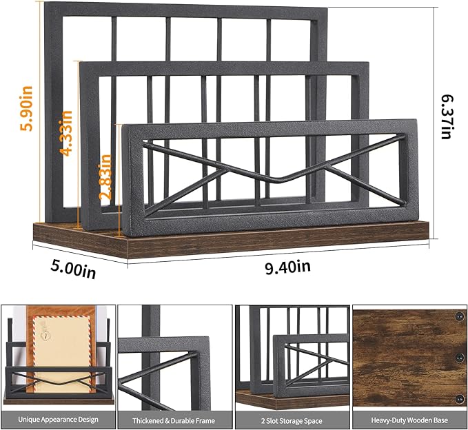 Snughome Desktop Mail Organizer, Desk Mail Organizer - Image 6