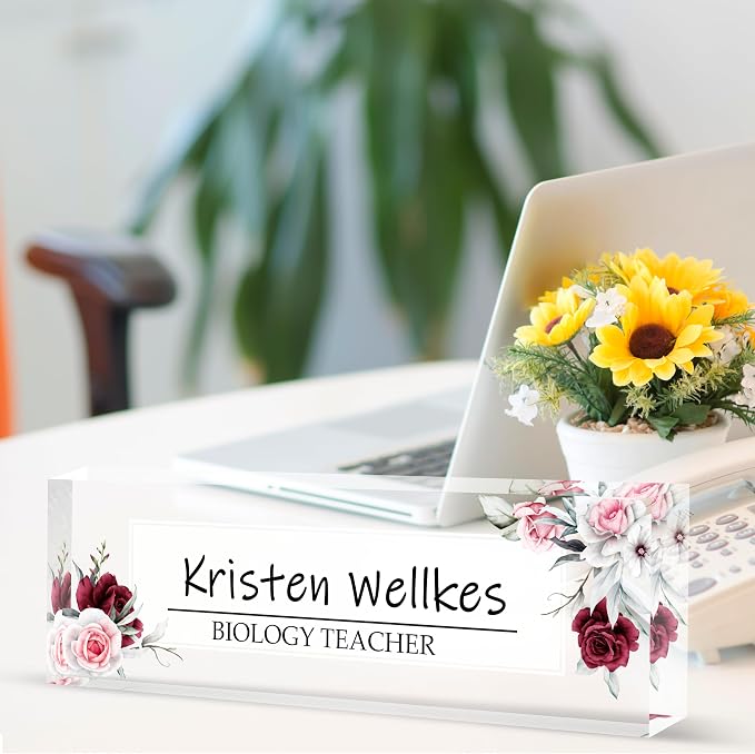 Custom Desk Name Plate Personalized, Acrylic Name Plates - Image 2