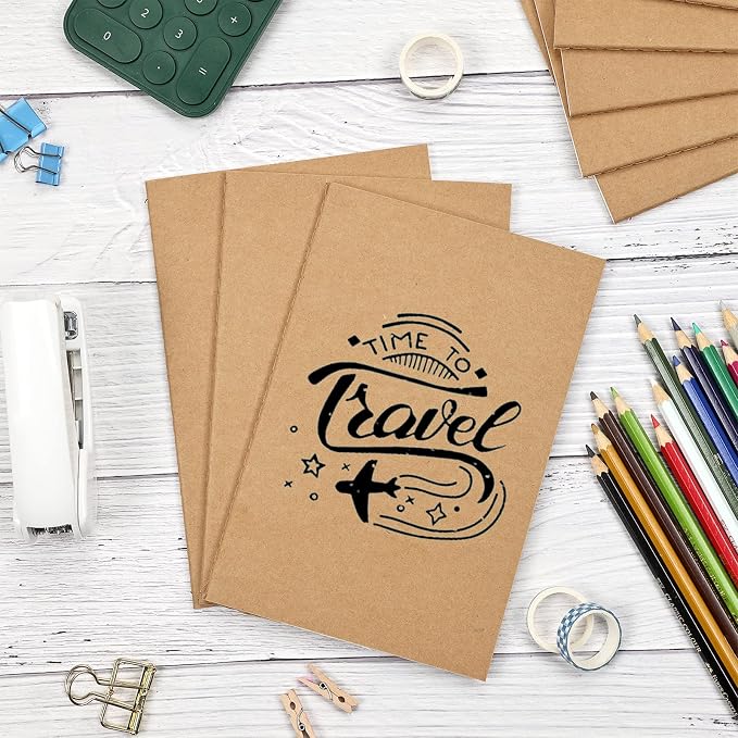 EOOUT 100pcs A5 Blank Kraft Notebooks, Journals in Bulk, Sketchbooks Bulk - Image 5