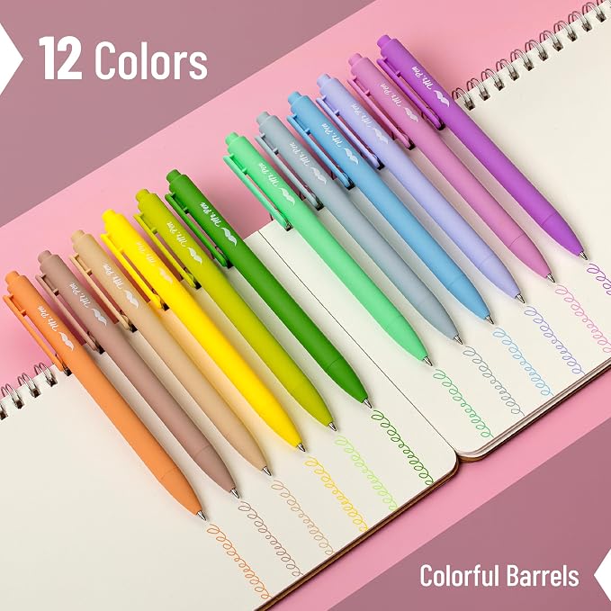 Mr. Pen- Retractable Gel Pens, 12 Pack, Vintage Ink, Fine Point 0.7mm | Fast Dry - Image 2