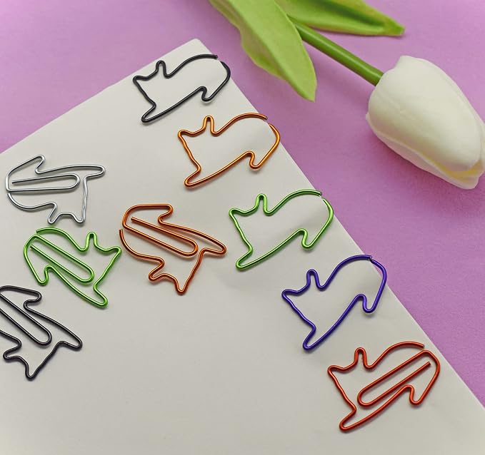 100 pcs Cat Paper Clips Cute Decorative Paperclips, Cat Lover Gifts - Image 6