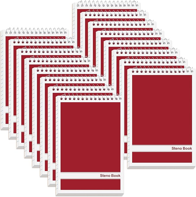 16 Pack Steno Pads 6 x 9 in Top Spiral Notebook Bulk Pack 960 Total Sheets by UZLUbuywithconfidence
