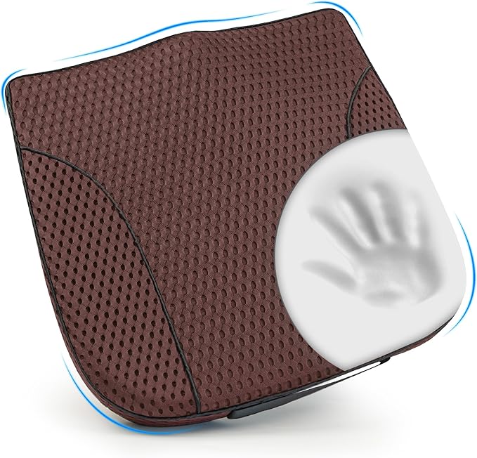 Car Seat Cushion, Comfortable Memory Foam Seat Pillow for Driving, Sciatica-Back Pain Relief, Cushion for Car-Truck, Office, Wheelchair - Mesh Brown-DeskLoop Office