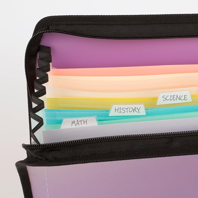 Five Star Expanding File Organizer + Study App, 7-Pocket Accordian File - Image 4