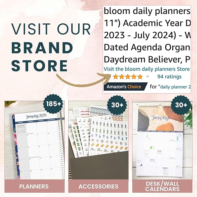 bloom daily planners Bright & Colorful Calendar Essentials Planner Stickers - Image 7