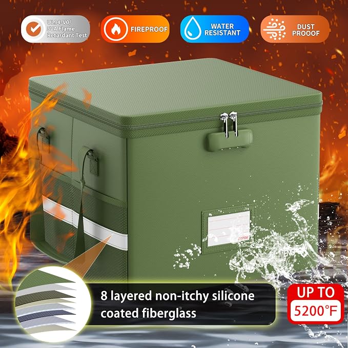 ENGPOW 5200°F File Box Fireproof Document Box - Image 3