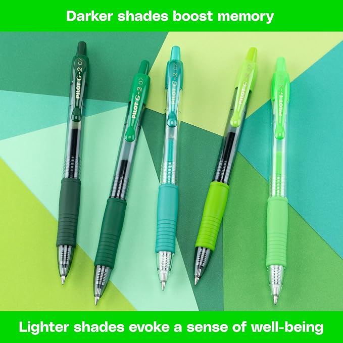 Pilot G2 Premium Gel Roller Pens, G2 Boost Green Pens Pack, The Colors of - Image 5