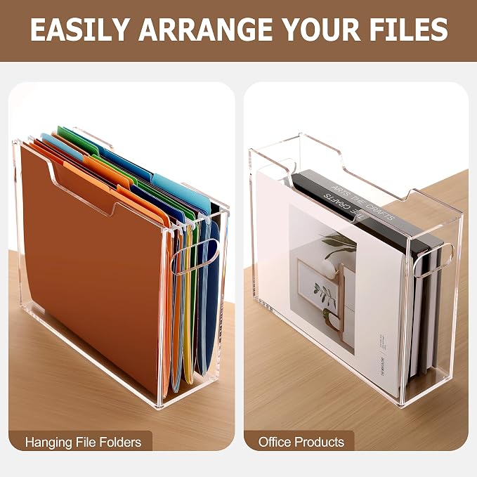 Acrylic File Folder Organizer, Desktop File Holder - Image 6