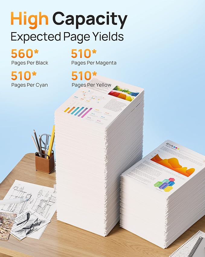 E-Z Ink Compatible LC401XL Ink Cartridge Replacement for Brother LC401 XL LC401XL LC 401 Ink High Yield to use with Brother MFC-J1010DW MFC-J1012DW MFC-J1170DW DCP-J1800DW DCP-J1140DW Printer (4 Pack)-DeskLoop Office