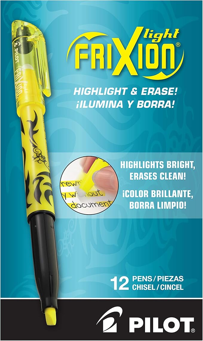 Pilot FriXion Light Erasable Highlighters, Chisel Tip, Journaling, and Office - Image 2