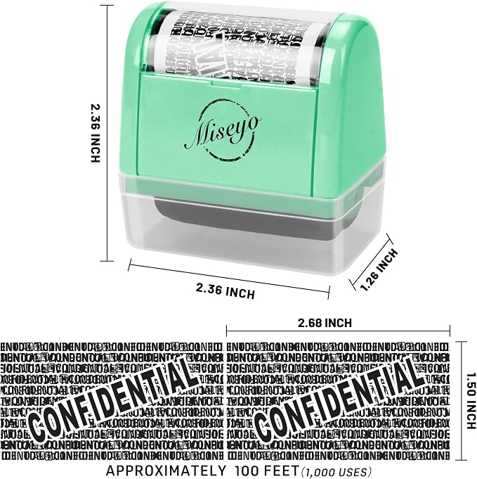 Miseyo Identity Theft Protection Roller Stamp Set - Image 2
