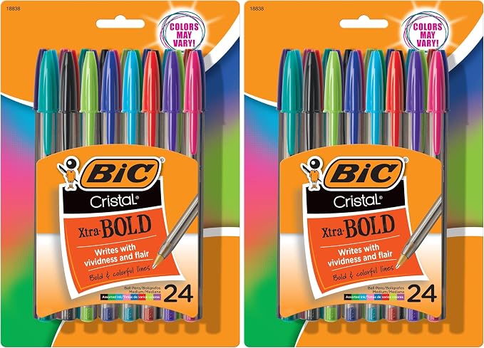 BIC Cristal Xtra Bold Ballpoint Pens, Bold Point by BIC