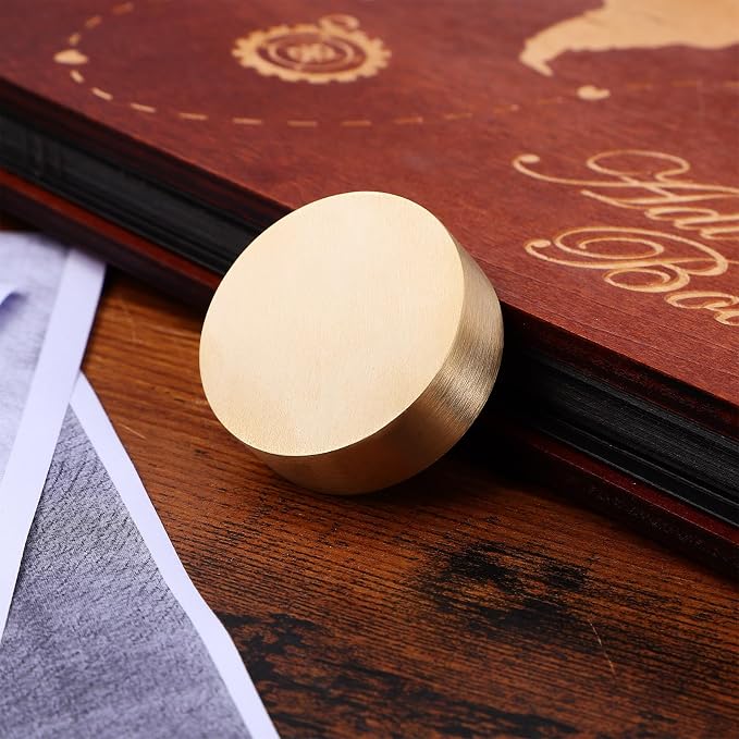 TEHAUX Brass Calligraphy Paperweight Set Lightweight Metal Desk Accessory - Image 7