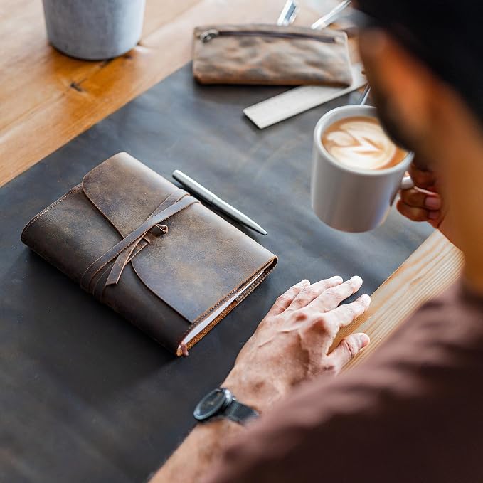 Moonster Leather Journal Refillable Notebook - Image 8