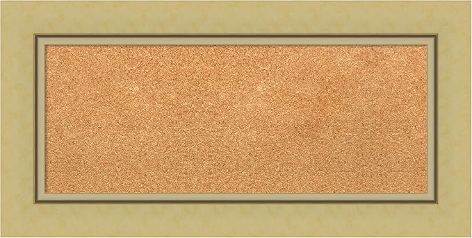 Amanti Art Natural Cork Board for Wall, 18x36 Vision Board with Gold Frame, Medium Corkboard Office Decor for Home Organization, Casual Corkboard Pinboard to Display Items for Home Organization in-DeskLoop Office