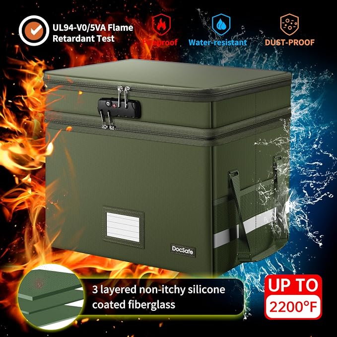DocSafe File Box with Lock, Portable Home Office Filing Cabinet - Image 5