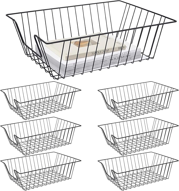 Yeaqee 6 Pcs Letter Tray Wire Paper Trays Stackable File Desk Organizer Metal by Yeaqee