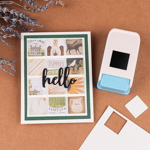 2 Pcs Paper Punch | Stamp Punch | Square Hole Punches | 1x0.8 inch Rectangular - Image 6