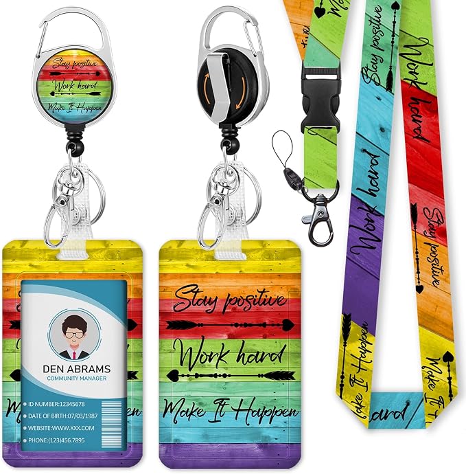 Piefly Lanyards for Id Badges, Positive Badge Holder by Piefly