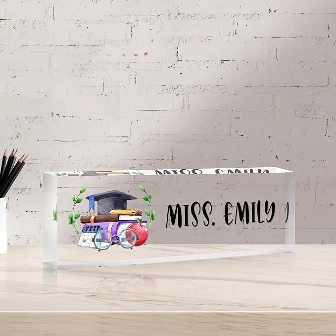 Personalized Office Name Plate for Desk, Custom Employee Appreciation Gifts by Custom