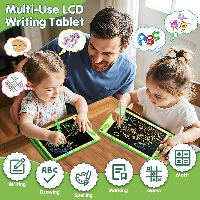 LCD Writing Tablet for Kids, 8.5 Inch, Dinosaur | Colorful Doodle Board - Image 2