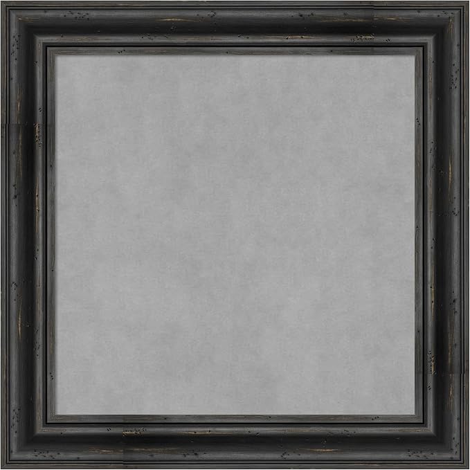 Amanti Art Black Framed Magnetic Board 25x25 Medium Vision Board by AmantiArt