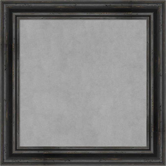 Amanti Art Black Framed Magnetic Board 25x25 Medium Vision Board by AmantiArt