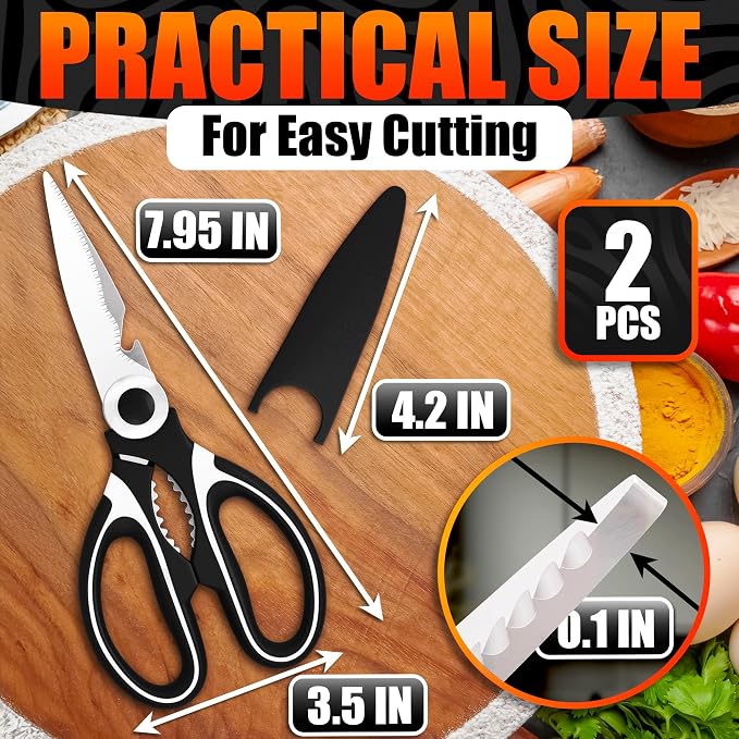 2 Pcs Heavy Duty Kitchen Scissors - Image 2