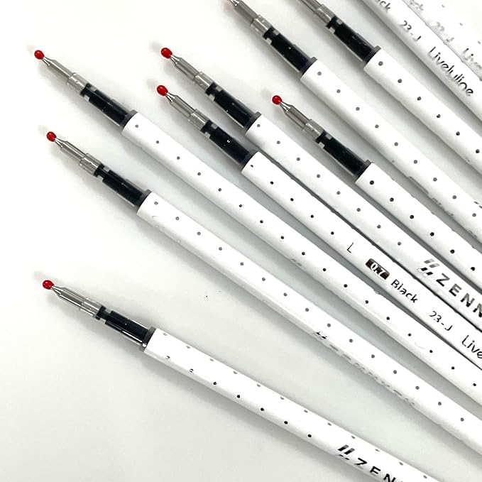 sencoo 10 Pack 0.7 mm Black Gel Ink Pen Replace Refills Retractable Roller Ball - Image 5