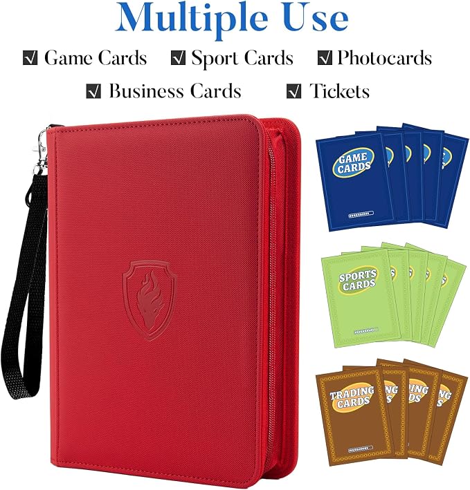 Fabmaker Premium 4 Pocket Zip Card Binder, Trading Card Binder - Image 3
