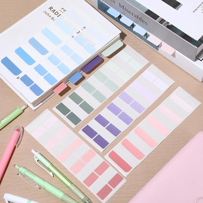 300 Pcs Sticky Index Book Tabs Bible Tabs Gradient Repositionable Page Tab - Image 6