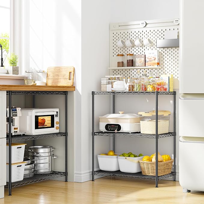 DurayLoly Storage Shelves Adjustable Wire Shelving Metal Wire Rack Shelving - Image 2