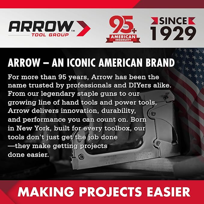 Arrow T50 Heavy Duty Staple Gun Kit, All Chrome Steel Stapler, - Image 2