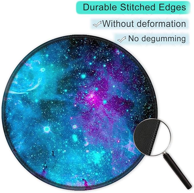 ITNRSIIET Round Mouse Pad with Stitched Edge Premium-Textured Waterproof - Image 5