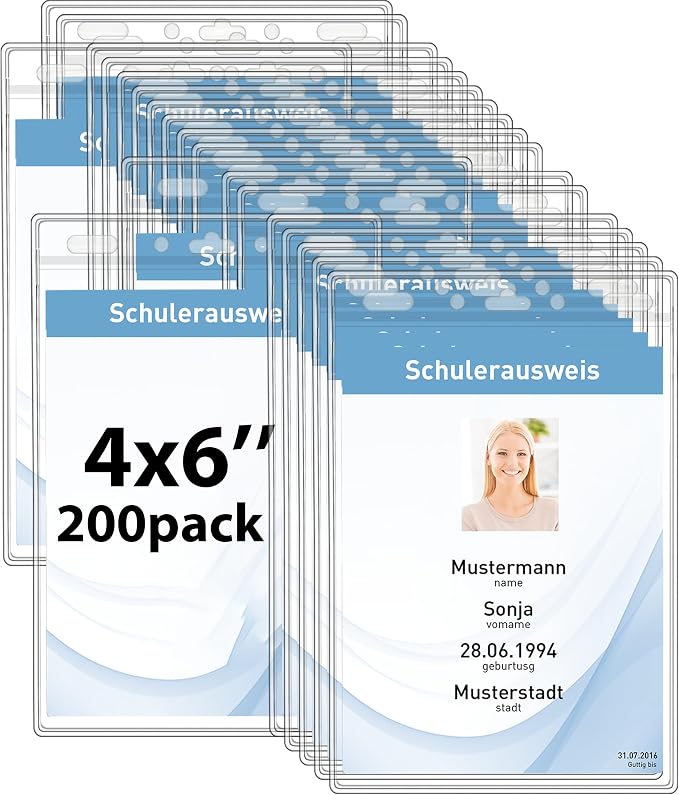 Plastic Vertical Card Holder, Passport Holder, ID Card Holder, Name Tag Holder by Mositear