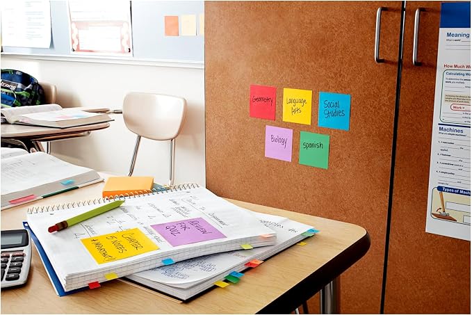Post-it Super Sticky Notes, 3x3 in, 12 Pads, 2X The Sticking Power, Playful - Image 16