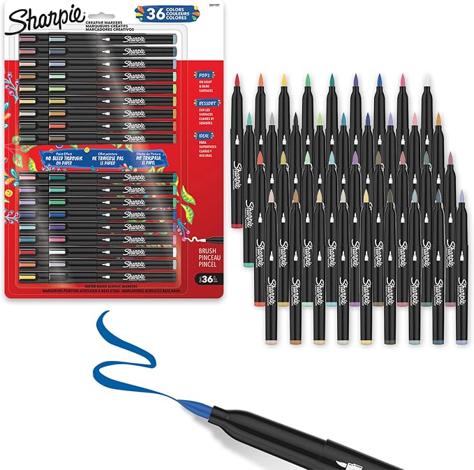 Sharpie Creative Markers Variety Pack, Water-Based Acrylic Paint Markers by Unknown