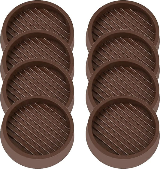 VOCOMO 4X4 Round Rubber Caster Cups, Non Slip Furniture Pads, Anti-Slip Gripper by VOCOMO