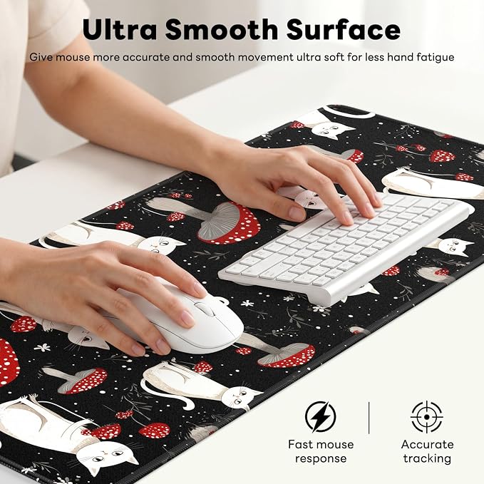 Desk Mat, Big Desk Pad, 31.5x11.8 Inches Extended Big Gaming Mouse Pad - Image 5