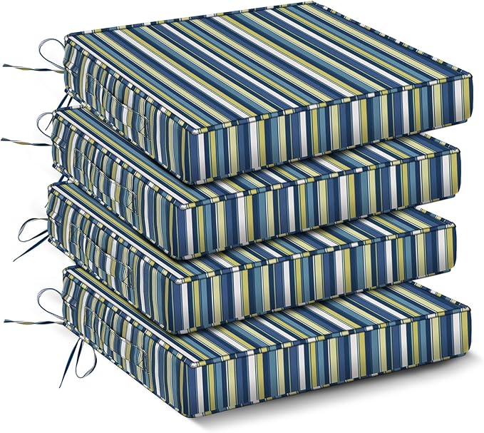 IPYNBAP Outdoor Chair Cushions Set of 4 -Waterproof Outdoor Seat Cushions by IPYNBAP