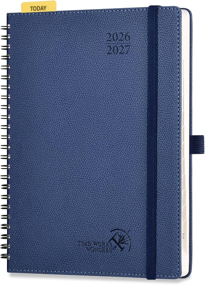 POPRUN 2026-2027 Academic Weekly Planner, 6.75" x 8.75" Horizontal Daily Book by POPRUN