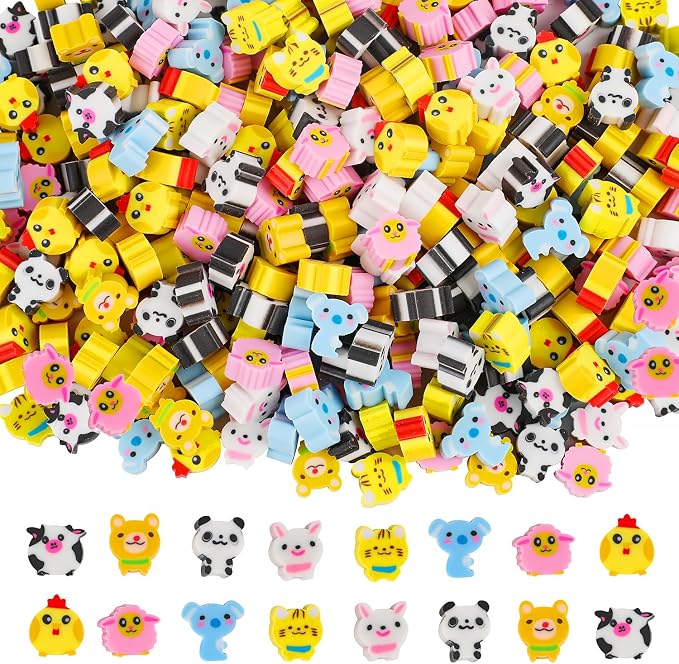 FOIMAS 300pcs Mini Animal Erasers by FOIMAS