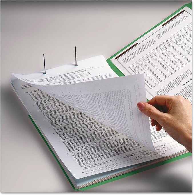 Smead Fastener File Folders, Reinforced 1/3-Cut Tabs, 2 Fasteners, Letter Size - Image 2